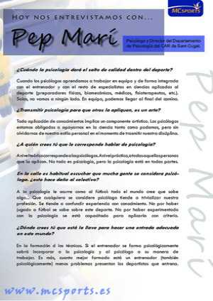 Hoy nos entrevistamos con... Pep Marí (2ª parte)