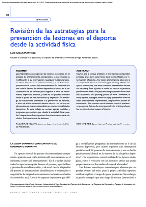 Revisión de las estrategias para la prevención de lesiones en el deporte desde la actividad física