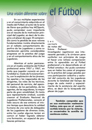 Una visión diferente sobre el fútbol